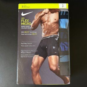 Nike Flex Micro blue boxer briefs 3 pack S NWT